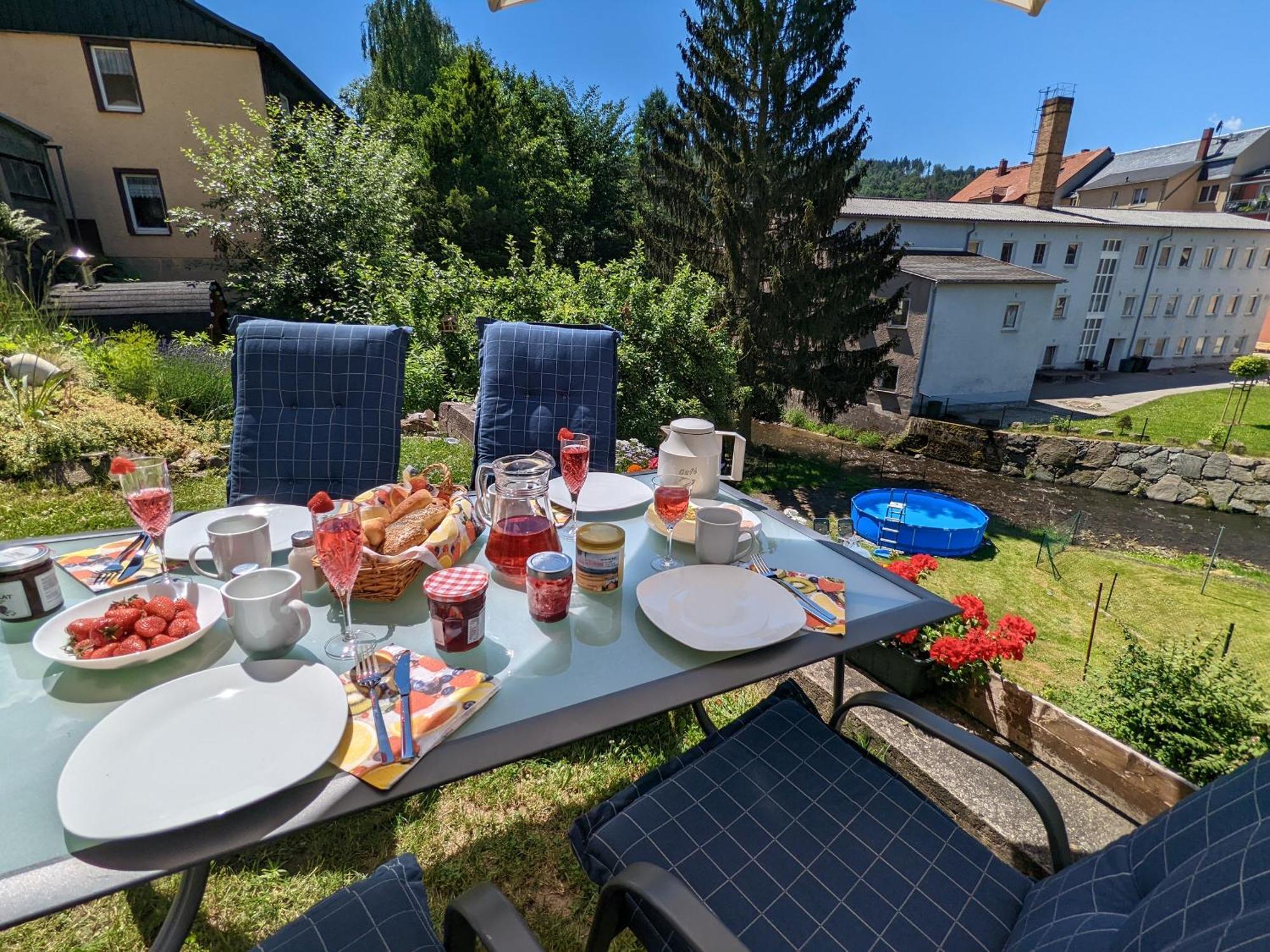 Famzi - Urlaubsmagie - Familienwohnung Mit Gemeinschaftsgarten, -Sauna & -Pool Sebnitz Zewnętrze zdjęcie