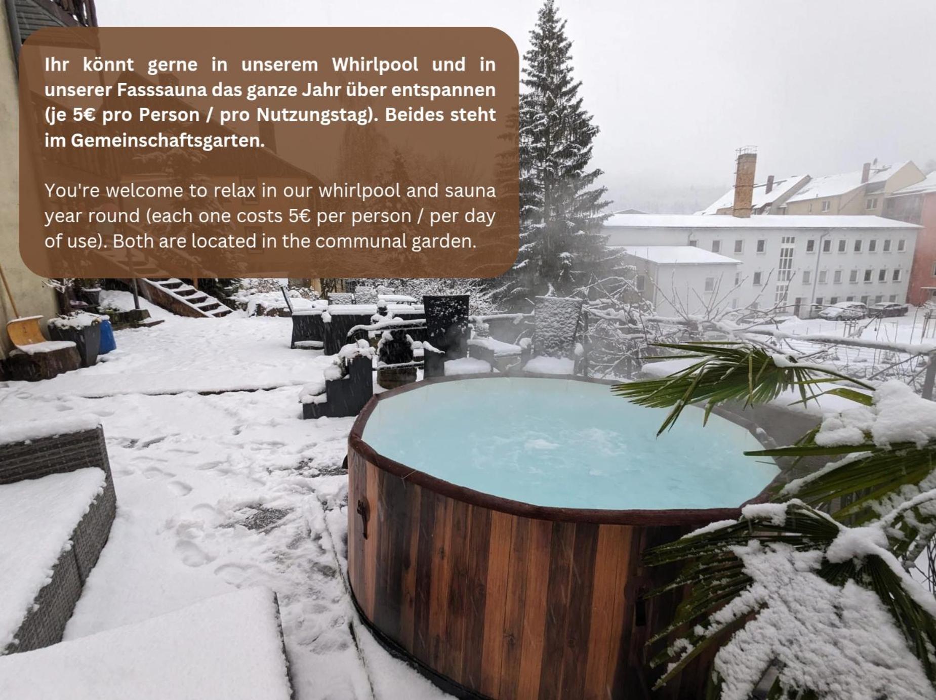 Famzi - Urlaubsmagie - Familienwohnung Mit Gemeinschaftsgarten, -Sauna & -Pool Sebnitz Zewnętrze zdjęcie